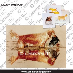 golden014n - Golden Retriever Reflections Note Cards