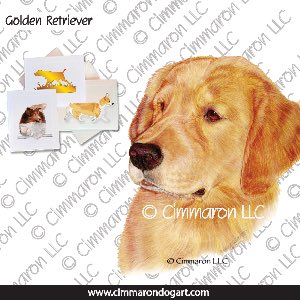 golden018n - Golden Retriever Portrait Note Cards