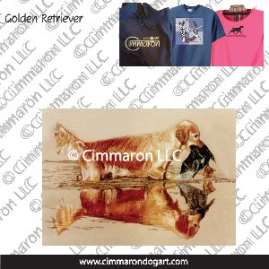 golden014t - Golden Retriever Reflections Custom Shirts