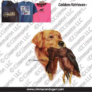 golden015t - Golden Retriever with Duck Custom Shirts