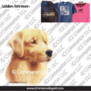 golden017t - Golden Retriever Drawing Custom Shirts
