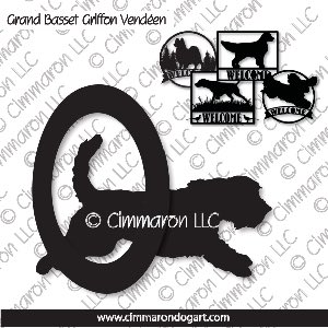 gbgvhd003s - Grand Basset Griffon Agility House and Welcome Signs
