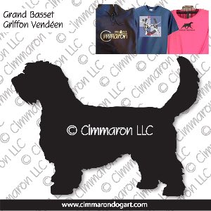 gbgvhd001t - Grand Basset Griffon Vendeen Silhouette Custom Shirts