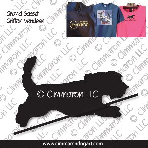 gbgvhd004t - Grand Basset Griffon Jumping Gaiting Custom Shirts