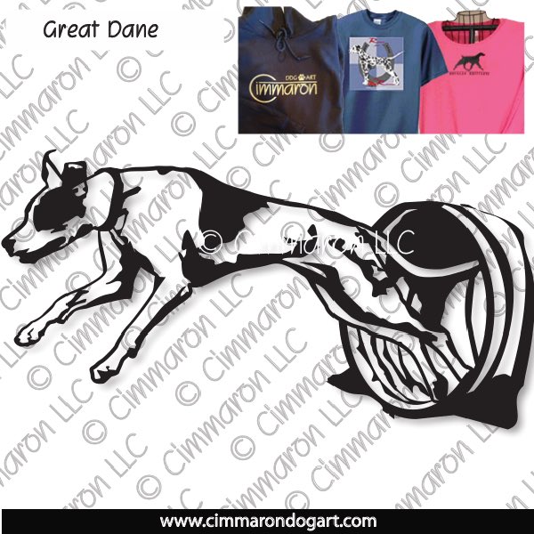 grdane005t - Great Dane Jumping Custom Shirts