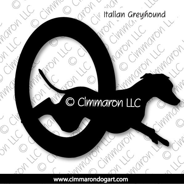 ig004d - Italian Greyhound Agility Decal
