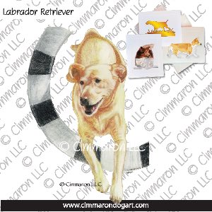 lab009n - Labrador Retriever Tire Note Cards