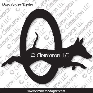 man-ter003d - Manchester Terrier Agility Decal