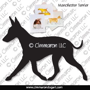man-ter002n - Manchester Terrier Gaiting Note Cards