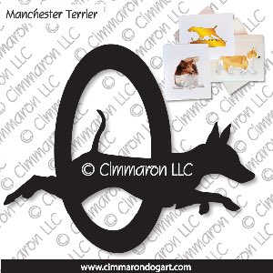 man-ter003n - Manchester Terrier Agility Note Cards