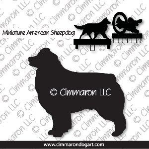 min-amshep001ls - Miniature American Shepherd MACH Bars-Rosette Bars