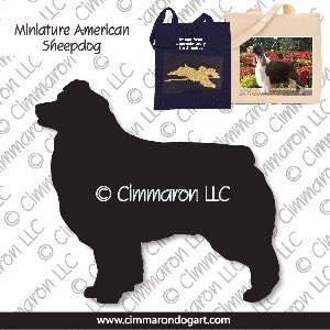 min-amshep001tote - Miniature American Shepherd Tote Bag