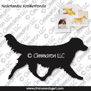 ned-kooi004n - Nederlandse Kooikerhondje Trotting Note Cards