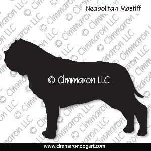 neap002d - Neapolitan Mastiff Standing Decal