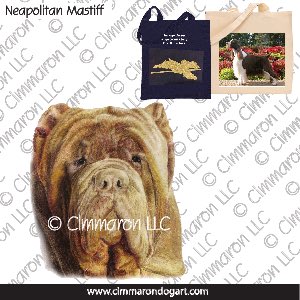 neap006tote - Neapolitan Mastiff Portrait Tote Bag