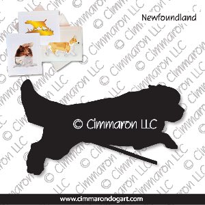 newf006n - Newfoundland Jumping Note Cards