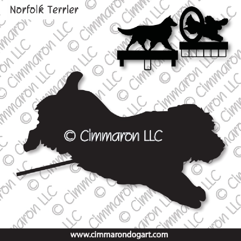 norfolk004ls - Norfolk Terrier Jumping MACH Bars-Rosette Bars