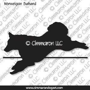 nor-buhund004d - Norwegian Buhund Jumping Decal