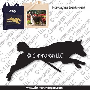 nor-lund004tote - Norwegian Lundehund Jumping Tote Bag
