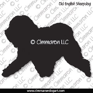 oesd004d - Old English Sheepdog Trotting Decal