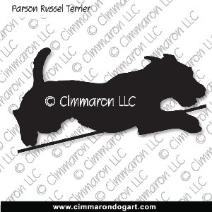 p-russell006d - Parson Russell Terrier Jumping Decal