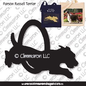 p-russell005tote - Parson Russell Terrier Agility Tote Bag