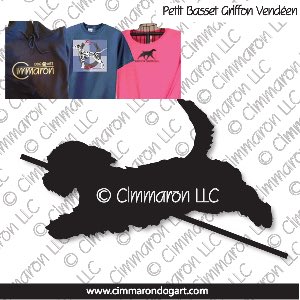 pbgv004t - Petit Basset Griffon Vendeen Jumping Custom Shirts
