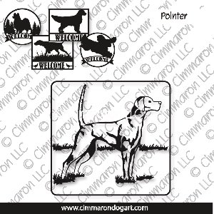 pointer008s - Pointer Line Art House and Welcome Signs