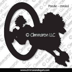 poodle012d - Poodle Corded Agility Decal