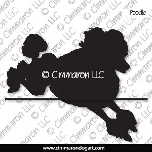 poodle004d - Poodle Jumping Decal