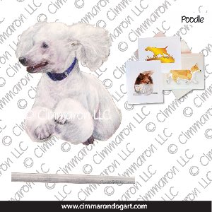 poodle015n - Poodle Bar Note Cards