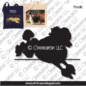 poodle004tote - Poodle Jumping Tote Bag