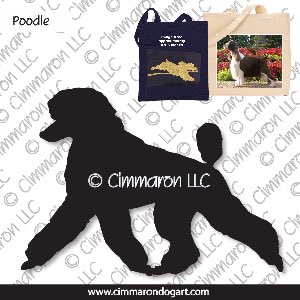 poodle007tote - Poodle Puppy Cut Gaiting Tote Bag