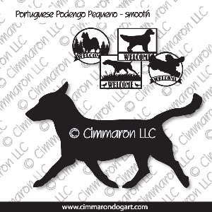 ppp-s006s - Portuguese Podengo Pequeno Smooth Gaiting House and Welcome Signs