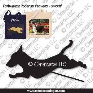 ppp-s008tote - Portuguese Podengo Pequeno Smooth Jumping Tote Bag