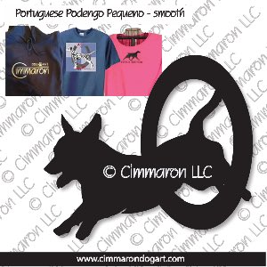 ppp-s007t - Portuguese Podengo Pequeno Smooth Agility Custom Shirts
