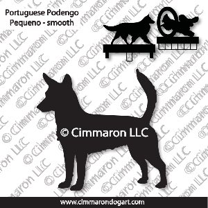 ppp-s005ls - Portuguese Podengo Pequeno Smooth MACH Bars-Rosette Bars