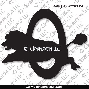 pwd003d - Portuguese Water Dog Agility Decal