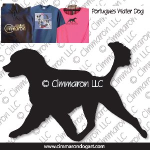 pwd002t - Portuguese Water Dog Gaiting Custom Shirts