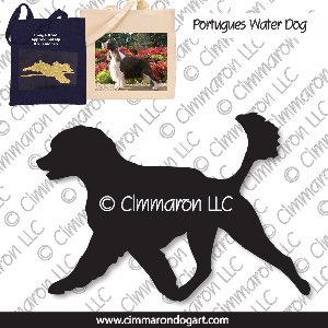 pwd002tote - Portuguese Water Dog Gaiting Tote Bag