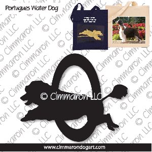 pwd003tote - Portuguese Water Dog Agility Tote Bag