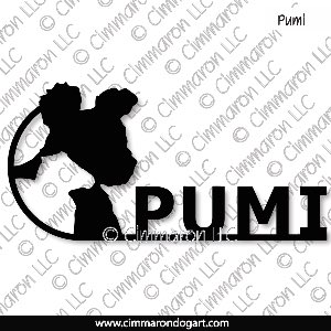 pumi011d - Pumi Herding-Sheep Decal