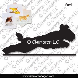 pumi007n - Pumi Jumping Note Cards