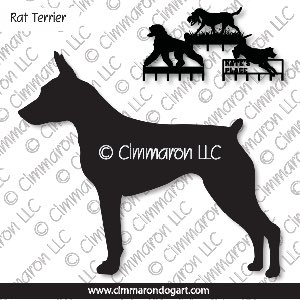 rat001h - Rat Terrier Leash Rack