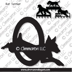 rat003h - Rat Terrier Agility Leash Rack