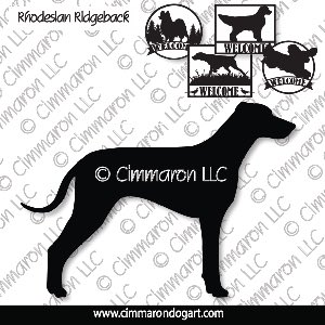 r-ridge002s - Rhodesian Ridgeback Standing House and Welcome Signs