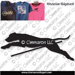 r-ridge006t - Rhodesian Ridgeback Jumping Custom Shirts