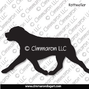 rot004d - Rottweiler Trotting Decal