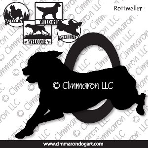 rot005s - Rottweiler Agility House and Welcome Signs