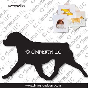 rot003n - Rottweiler Gaiting Note Cards